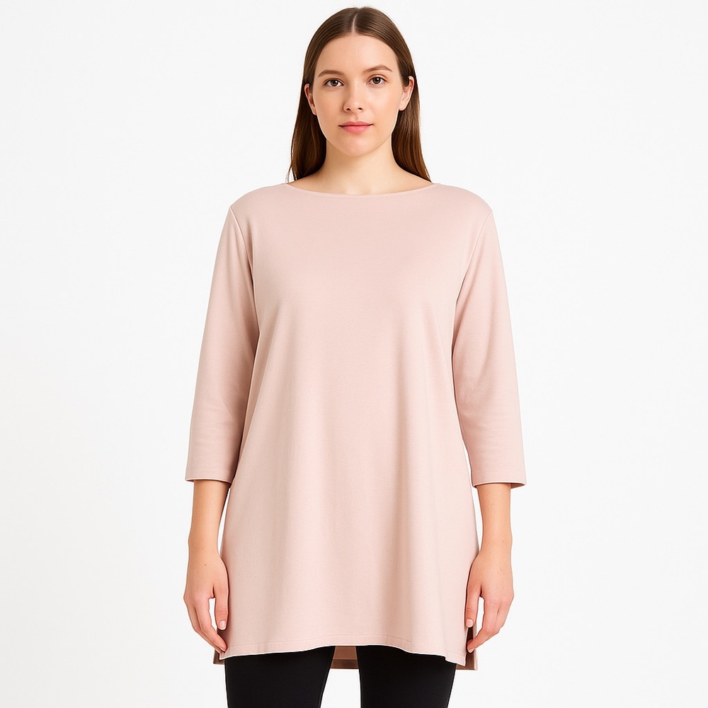 J. Jill Fit Wrap-Back Tunic Light‎ Blush Pink Size M